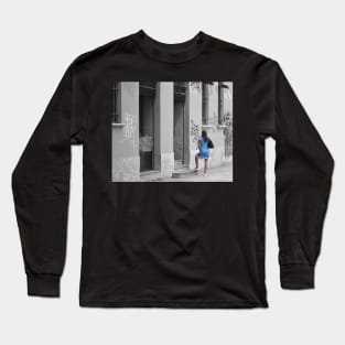 The Girl in The Blue Dress Long Sleeve T-Shirt